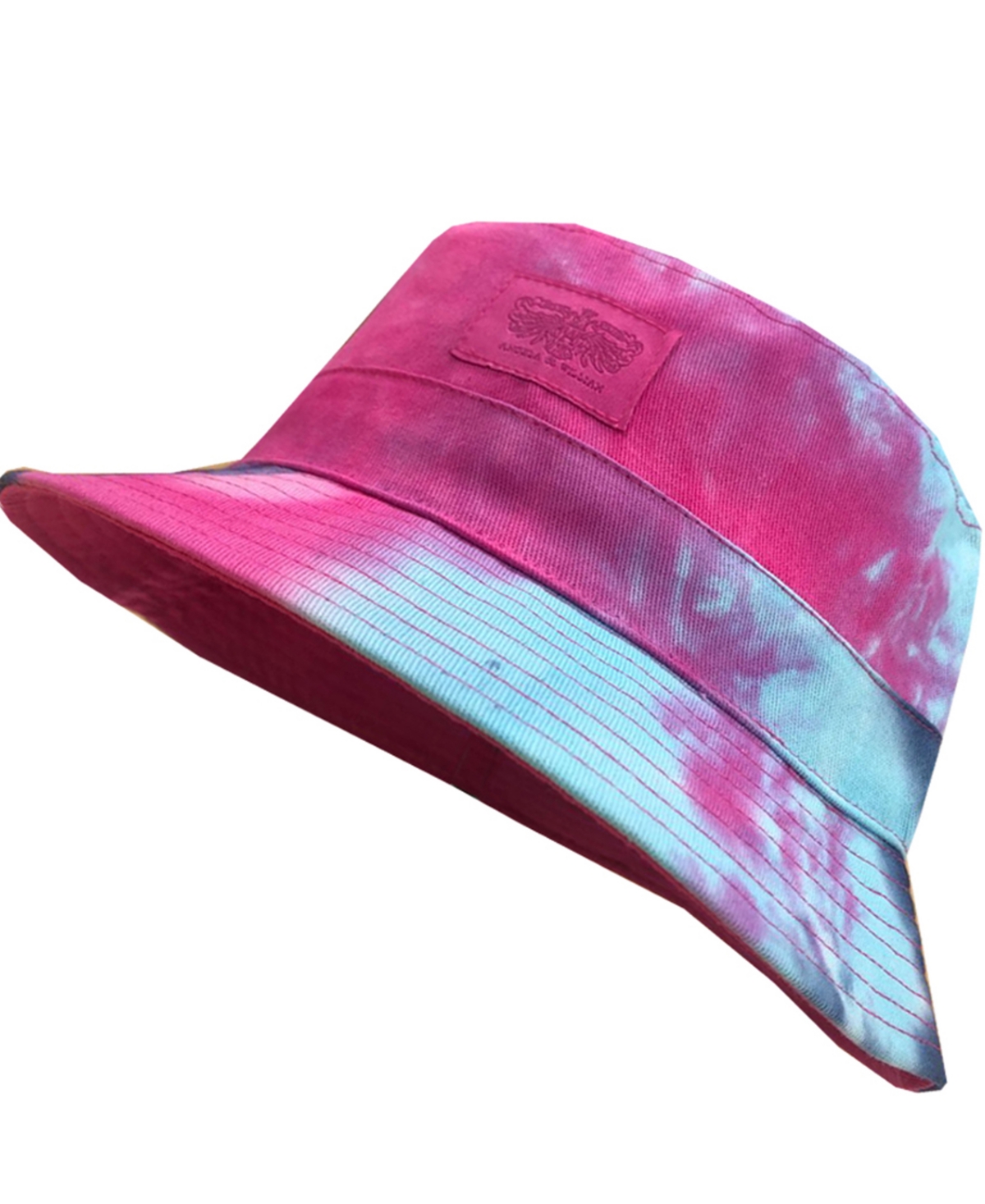 Angela & William Unisex Tie Dye Double Side Wear Reversible Bucket Hat In Mix Hot Pink