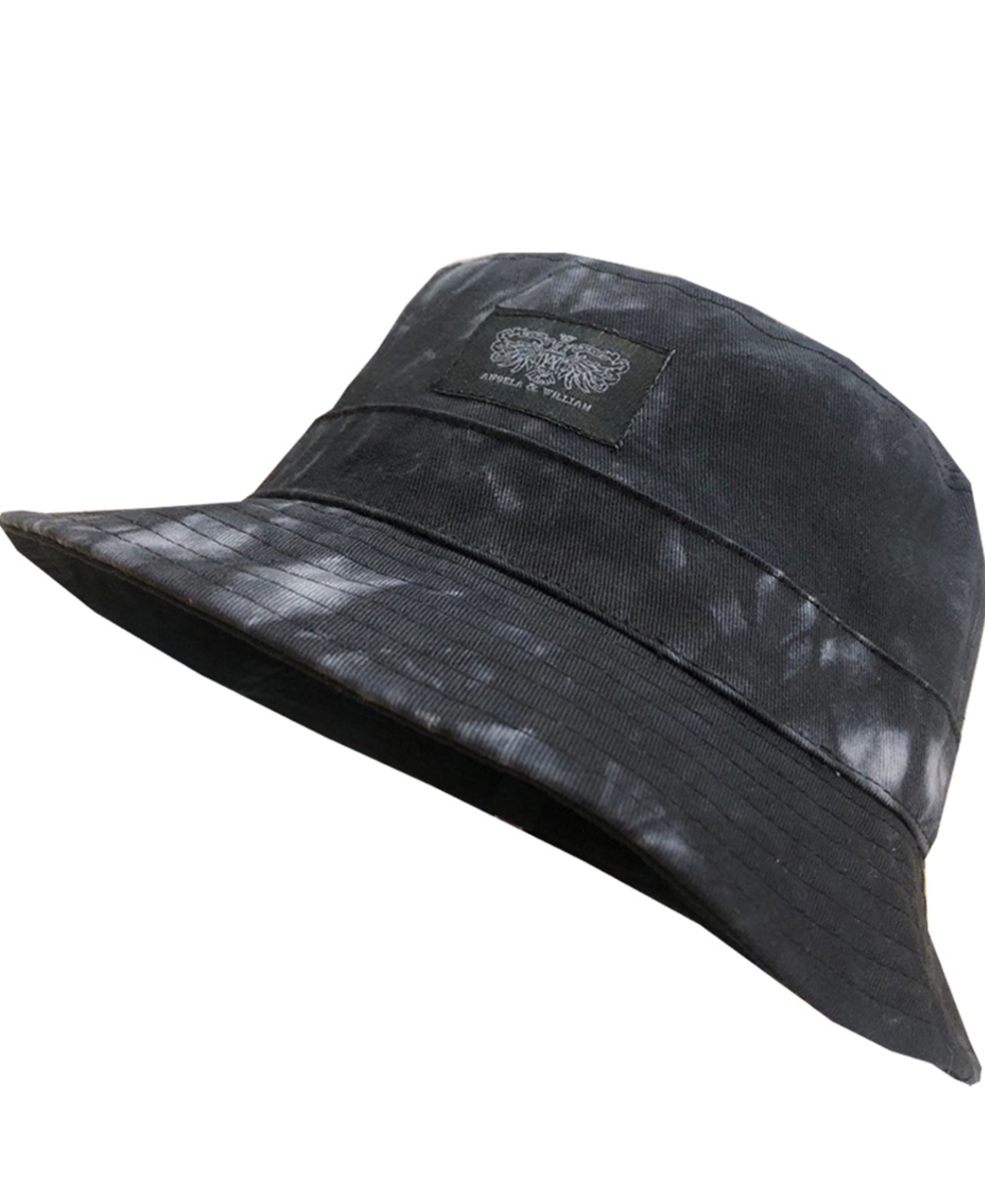 Angela & William Unisex Tie Dye Double Side Wear Reversible Bucket Hat In Mix Black