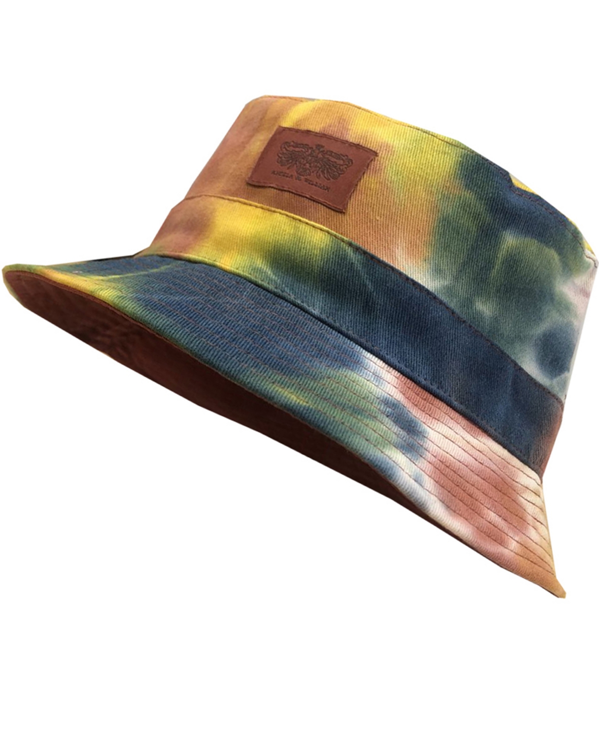 Angela & William Unisex Tie Dye Double Side Wear Reversible Bucket Hat In Mix Rust