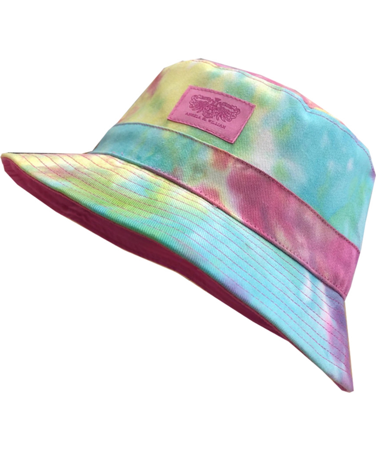 Angela & William Unisex Tie Dye Double Side Wear Reversible Bucket Hat In Mix Light Pink