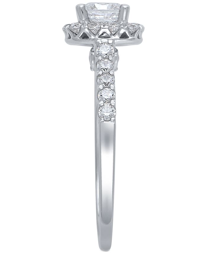 Macy s Diamond Halo Engagement Ring 1 3 4 ct. t.w. in 14k White