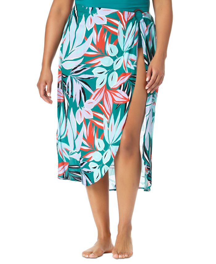 Anne Cole Women's Zesty Tropical Skirt Cover-Up - Macy's