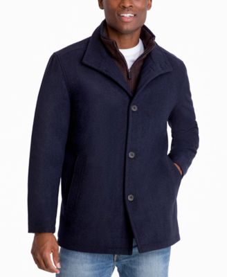 Men's Wool-Blend Layered Car Coat, Created for Macy's