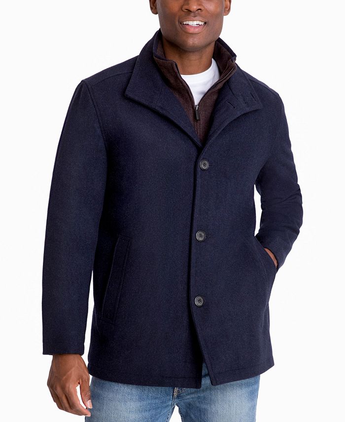 London Fog Men's WoolBlend Layered Car Coat, Created for Macy's