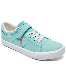 Little Girls Elmwood Canvas Stay-Put Closure Casual Sneakers from Finish Line