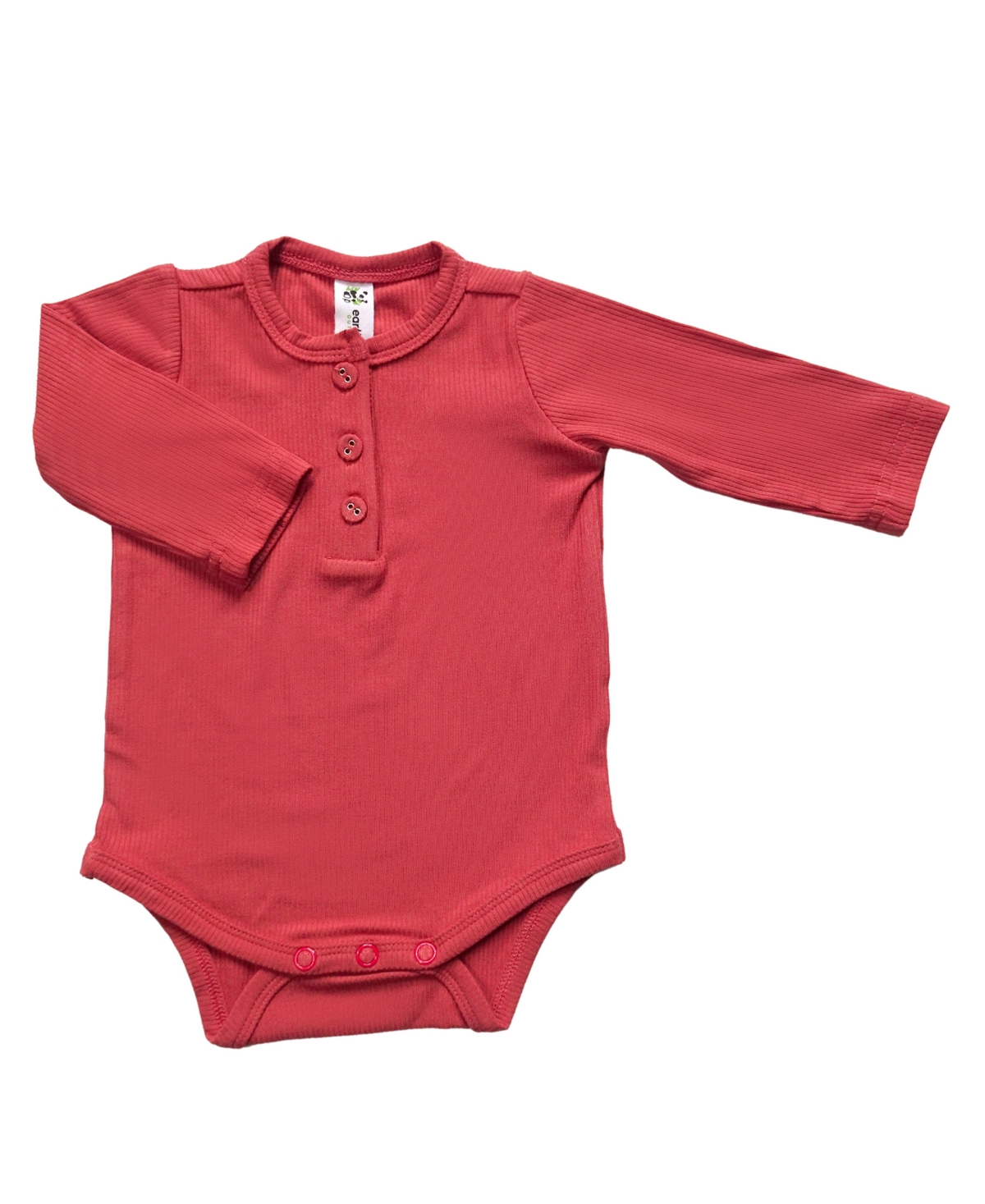 Earth Baby Outfitters Baby Boys And Girls Viscose From Bamboo Ribbed Long Sleeve Bodysuit In Sunset