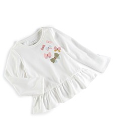 Baby Girls Butterfly Flurries Peplum T-Shirt, Created for Macy's