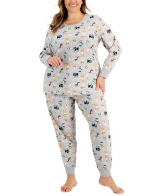 Family Pajamas Matching Women's Plus Size Holiday Dogs & Cats Family ...