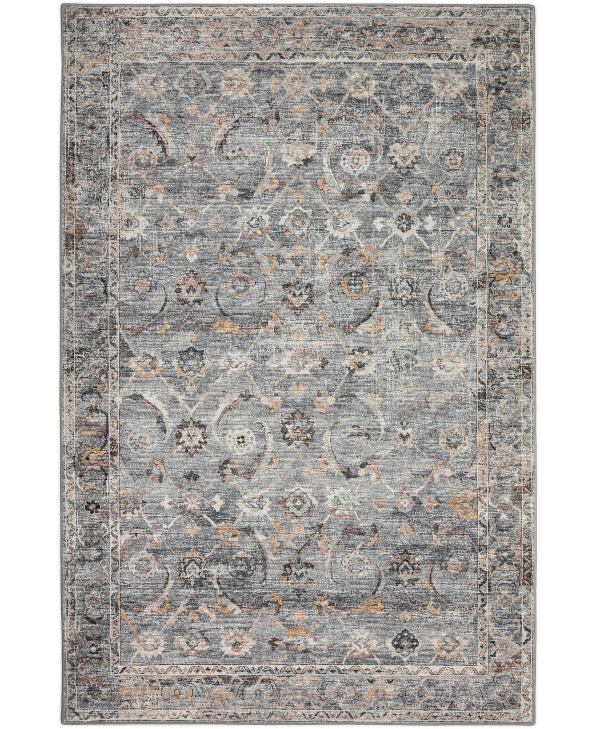 D Style Jericho Jc4 2' X 3' Area Rug In Silver Tone