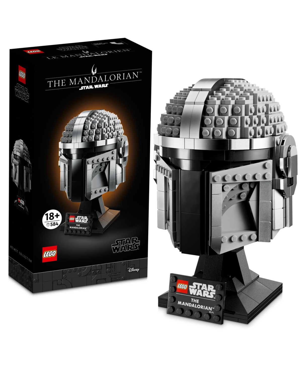 UPC 673419357487 product image for Lego Star Wars the Mandalorian Helmet Building Collectible Brick-Built Display M | upcitemdb.com