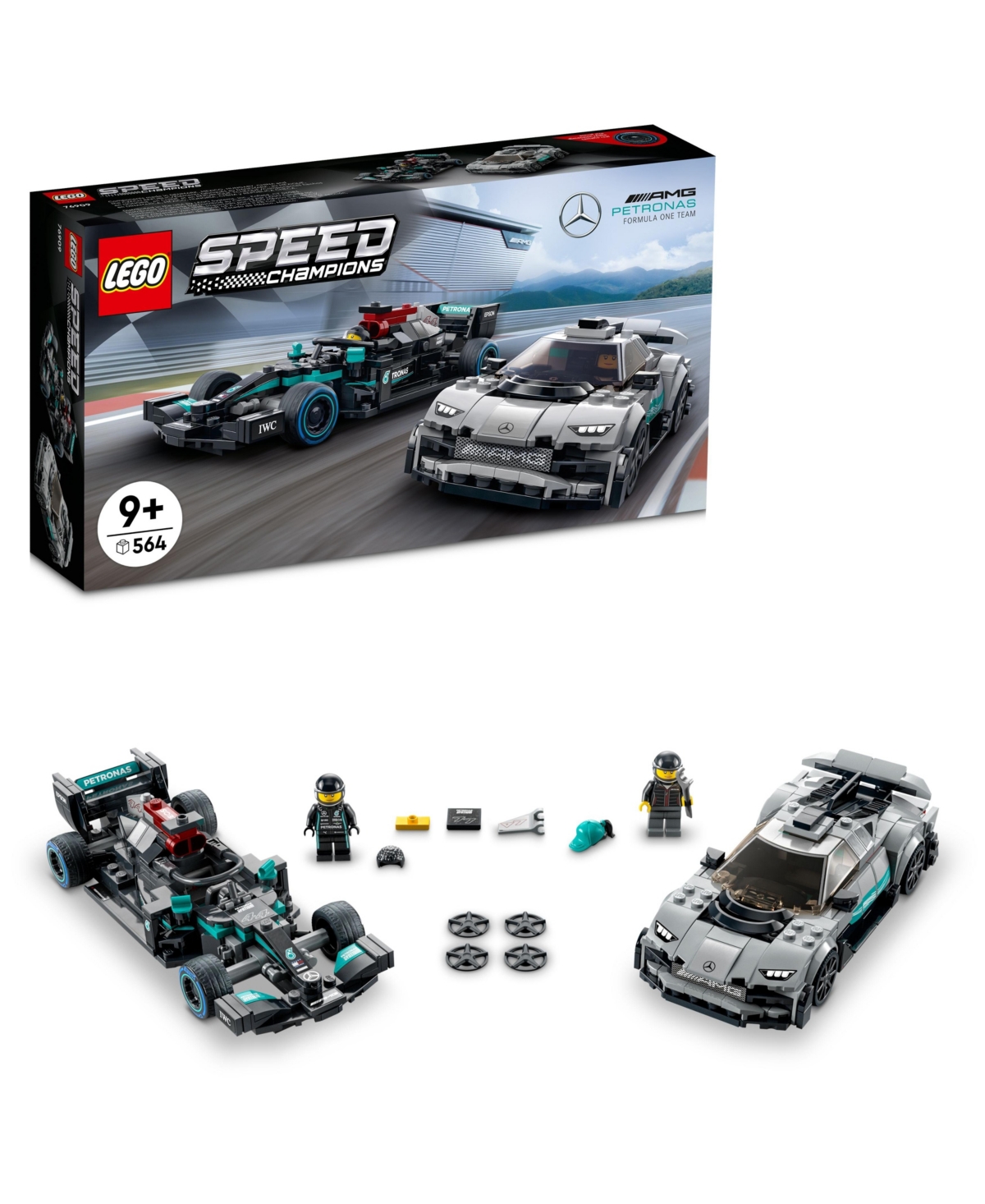 Lego Kids' Speed Champions 76909 Mercedes-amg F1 W12 E Performance & Mercedes-amg Project One Toy Sports Car Bu In Multiple