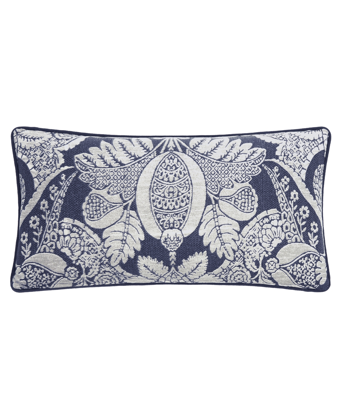 Rose Tree Wexford Decorative Pillow, 11" X 22" Bedding In Navy