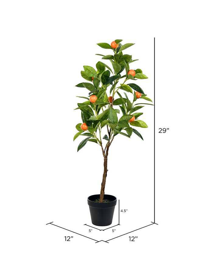 Vickerman 29" Artificial Potted Orange Tree Macy's