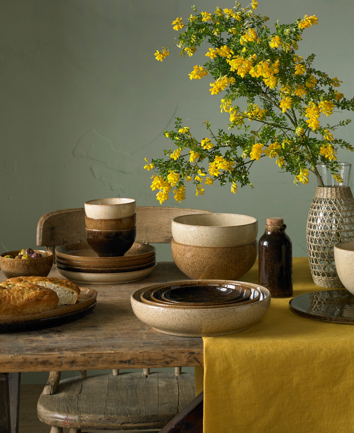 Denby Studio Craft Birch 12 Piece Dinnerware Set, Service for 4