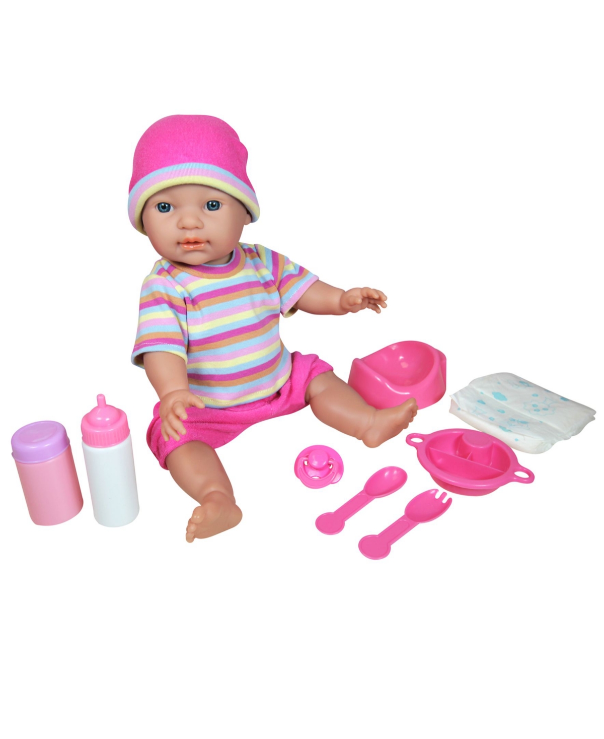 Lissi Dolls Lissi Pippi Drink And Wet Baby Doll, 8 Pieces In Multi