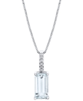 Aquamarine (2-5/8 ct. t.w.) & Diamond (1/20 ct. t.w.) 18