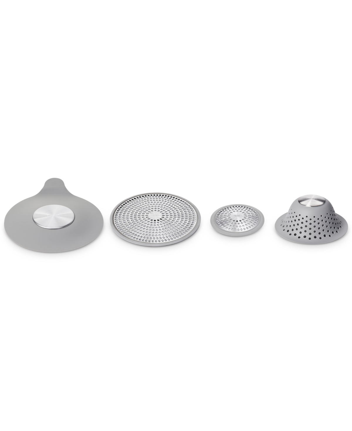 Shop Oxo Good Grips Silicone Pop-up Drain Protector In Grey