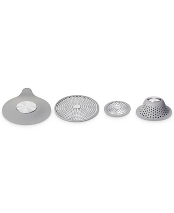 OXO Good Grips Easy Clean Shower Stall Drain Protector - Stainless Steel &  Silicone (2, A)