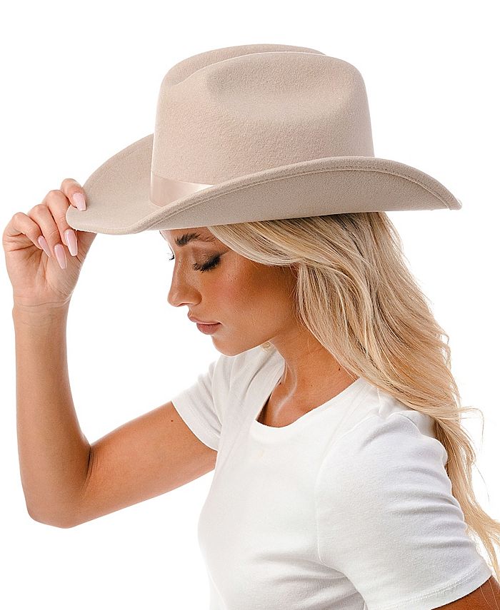Marcus Adler Women's Short-Brim Cowboy Hat with Satin Trim - Macy's