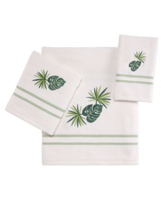 Avanti Viva Palm Bath Towels In White