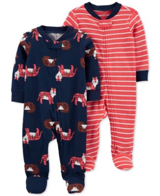 Carter's Baby Boys Sleep and Plays Zip Up Footed Coveralls, Pack of 2 -  Macy's