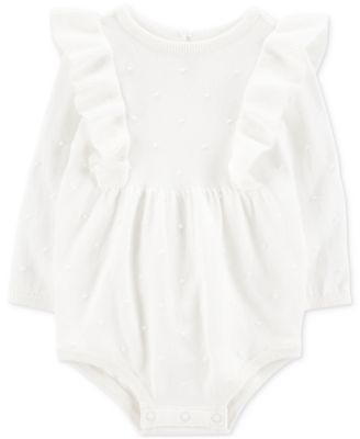 Carter's - Baby Girl's Ruffled Long-Sleeve Bodysuit