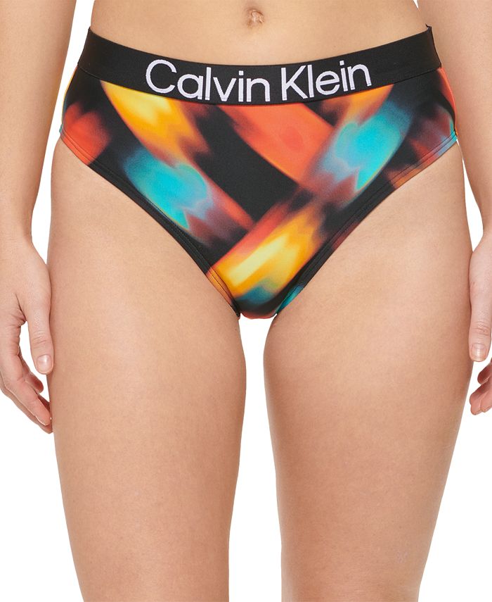 Calvin Klein Logo High Waisted Bikini Bottom