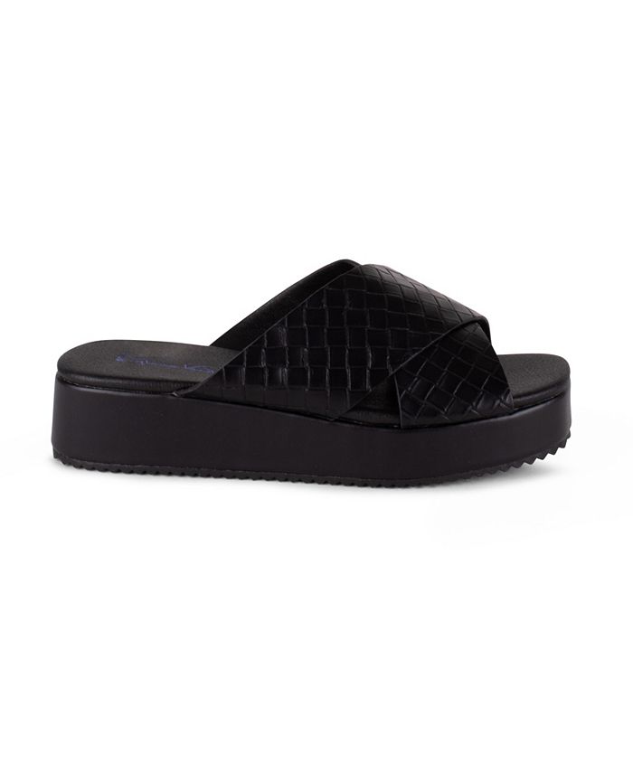 Gloria Vanderbilt Women's Rue Platform Slide Sandals - Macy's