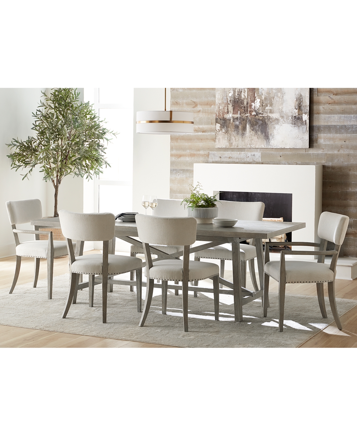 Albion 7-pc. Dining Set (Table, 4 Side Chairs, and 2 Arm Chairs)