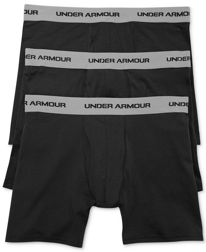 Under Armour Men's Underwear, Cotton Stretch 6 BoxerJock 3-Pack - Macy's