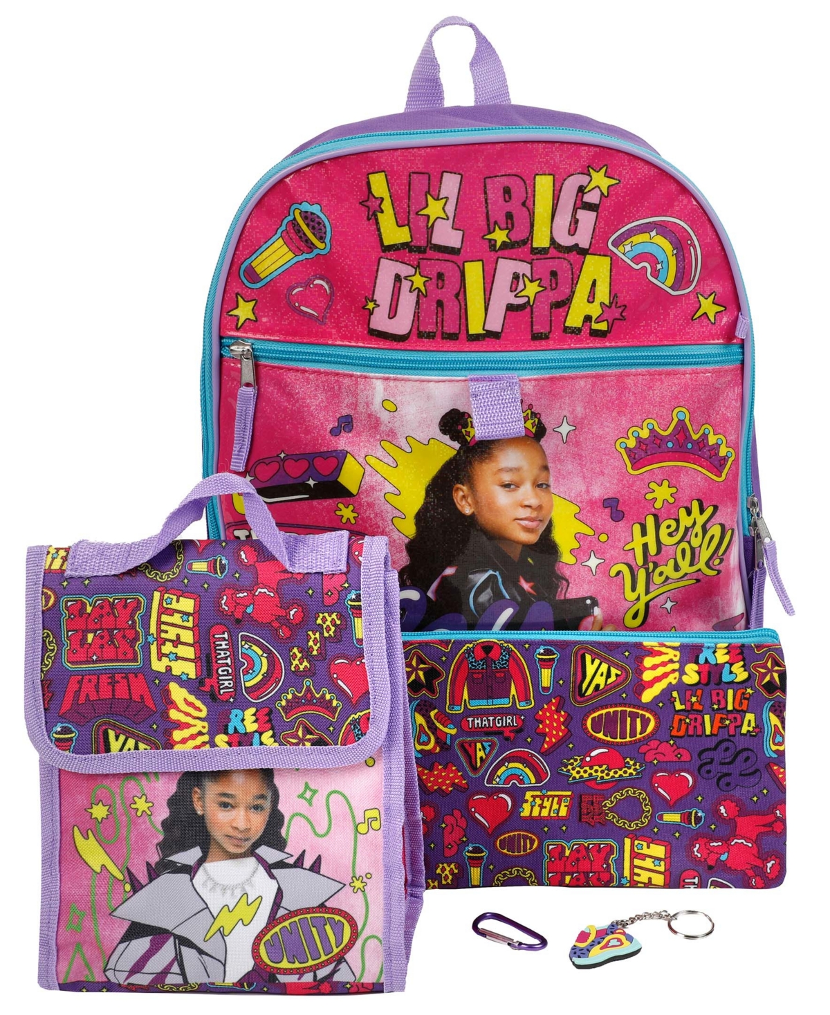 BIOWORLD THAT GIRL LAY LAY BACKPACK, 5 PIECE SET 
