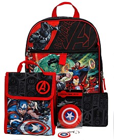 Avengers Backpack, 5 Piece Set