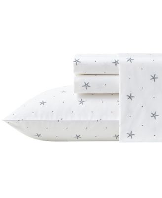 Star Spangled Coastal Cotton Percale 3 Piece Sheet Set, Twin XL