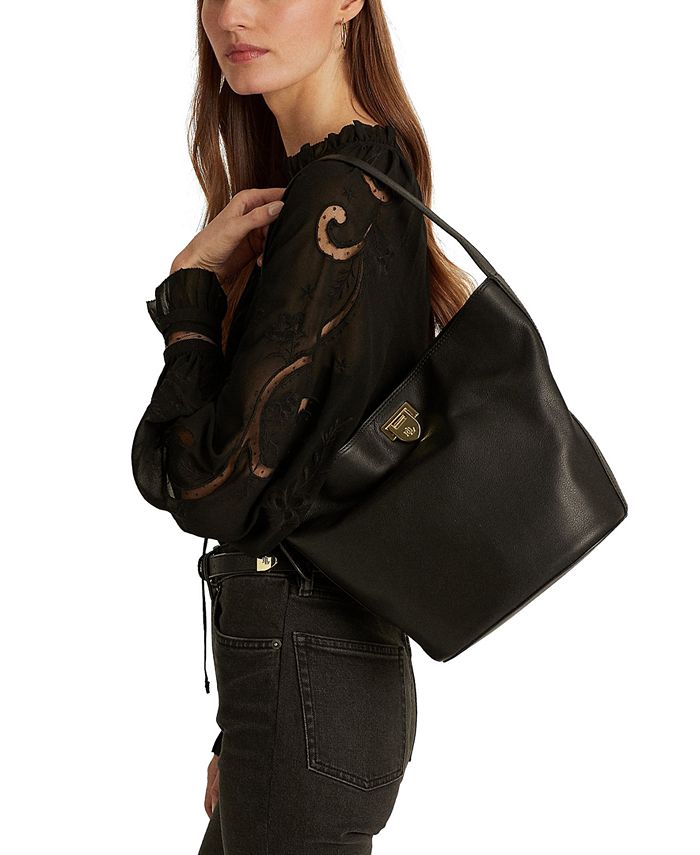 Lauren Ralph Lauren Leather Medium Harlow Bucket Bag Macy's