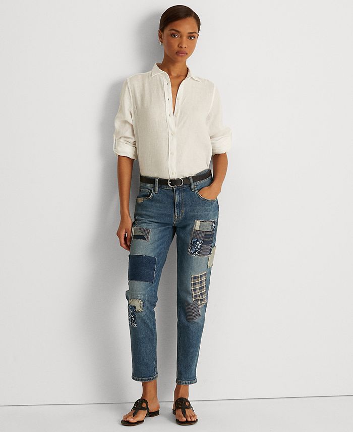 Lauren Ralph Lauren Petite Relaxed Tapered Fit Jeans Macy's