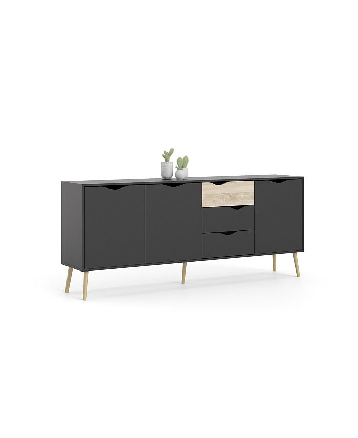 Tvilum Diana Sideboard with 3 Doors and 3 Drawers Macy's