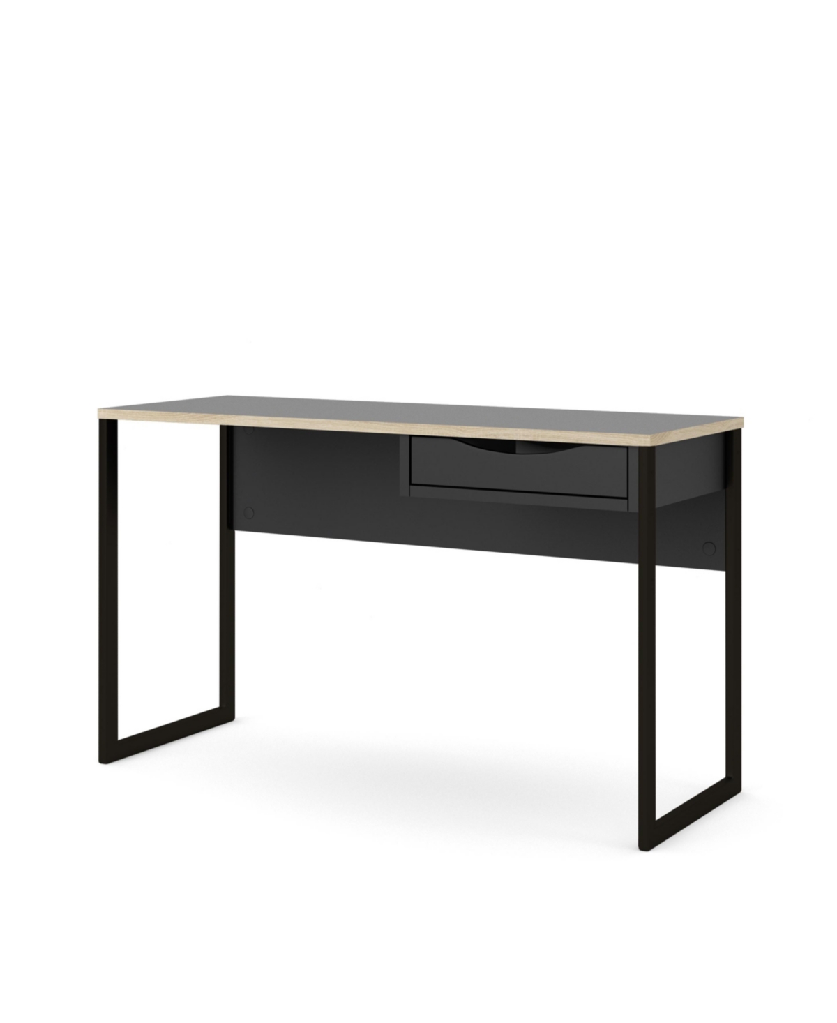 Shop Tvilum 1 Drawer Desk In Black Matte,oak Structure