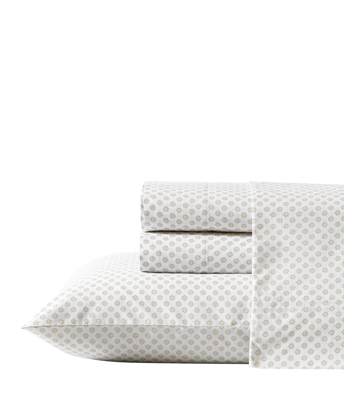 Stone Cottage Millstone Cotton Percale 4 Piece Sheet Set, Full In Beige