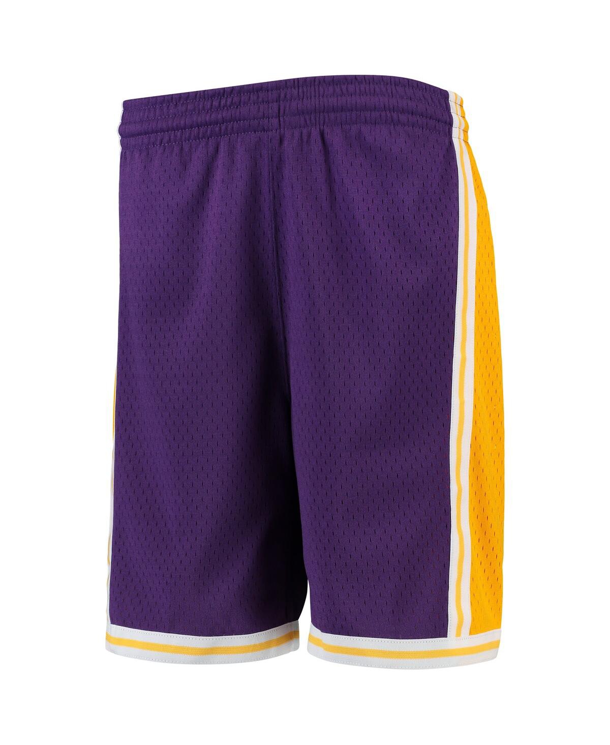 Nike Kids' Youth Boys Mitchell & Ness Purple Los Angeles Lakers Hardwood Classics Swingman Shorts