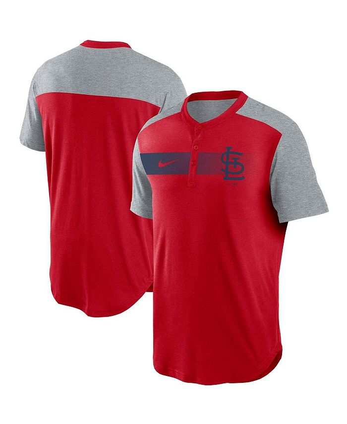 Men's St. Louis Cardinals Nike Heather Light Blue Authentic Collection  Early Work Tri-Blend Performance T-Shirt