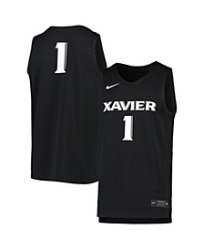 Men's #1 Black Xavier Musketeers Team Replica Basketball Jersey