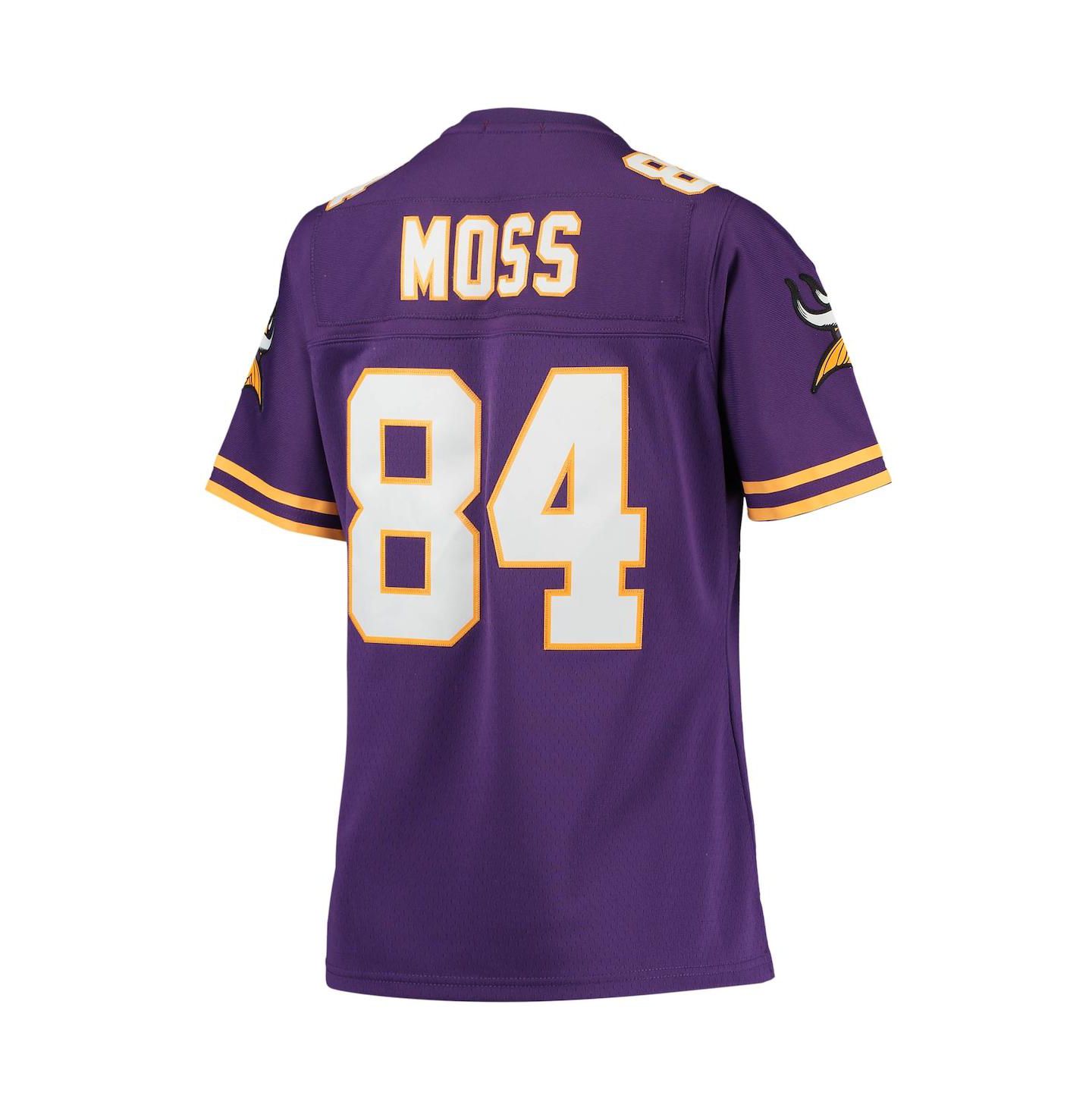 Женский топ Mitchell & Ness Randy Moss Purple Minnesota Vikings Legacy Replica Team Jersey — фото 4