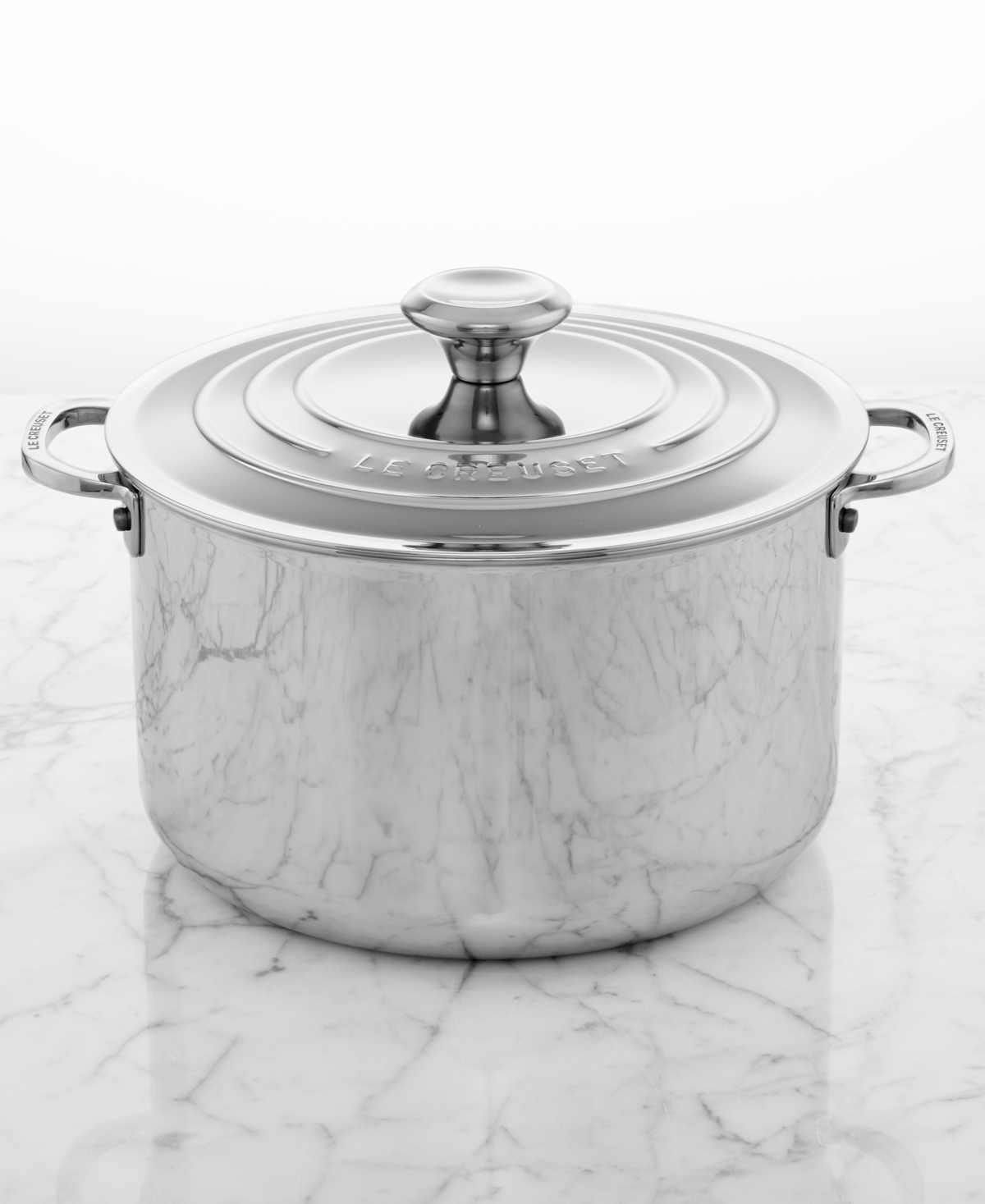 Le Creuset 7 Quart Stainless Steel Stockpot With Lid In Stainless