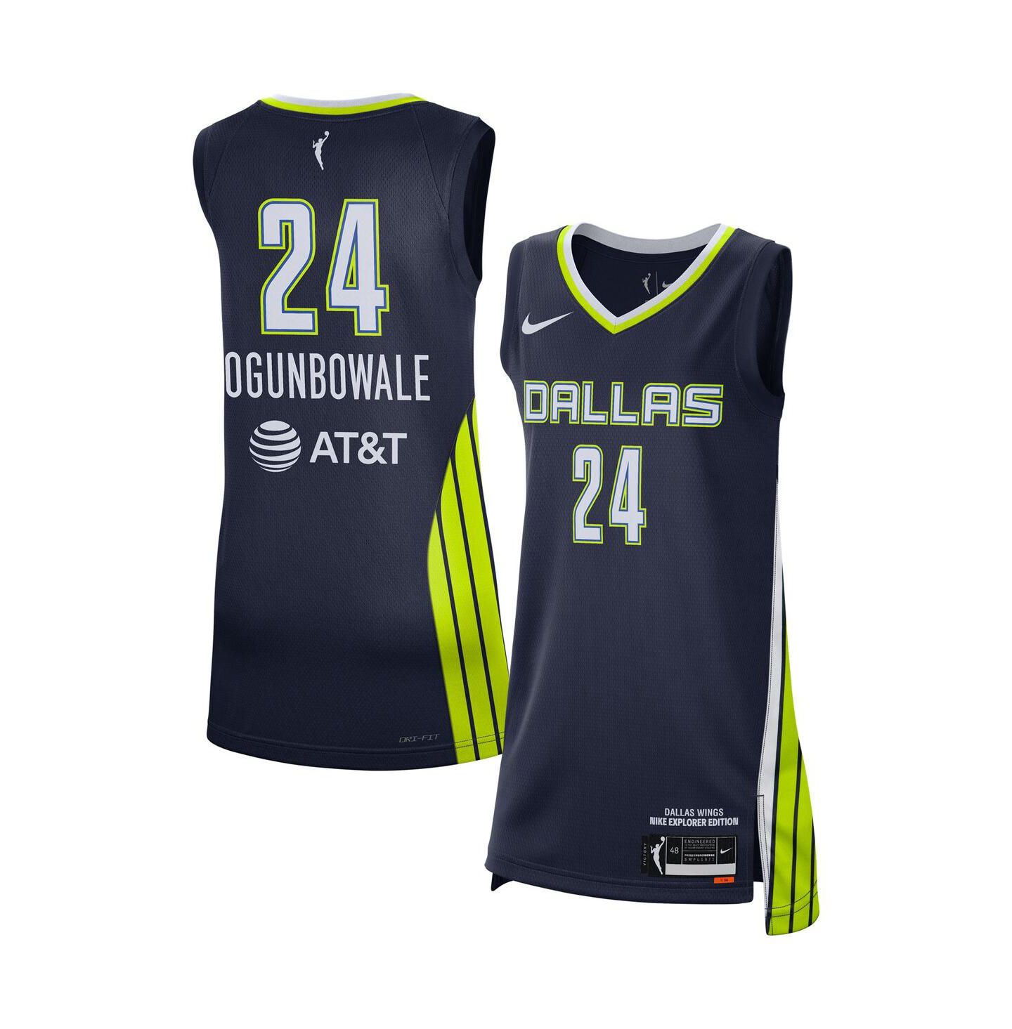 Женское джерси Nike Women's Arike Ogunbowale Navy Dallas Wings Explorer Edition Jersey — фото 2
