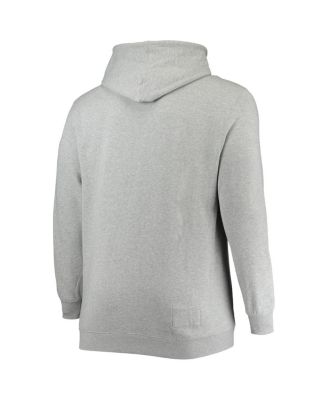 Men's Heather Gray Philadelphia 76Ers Hardwood Classics Big and Tall Throwback Pullover Hoodie