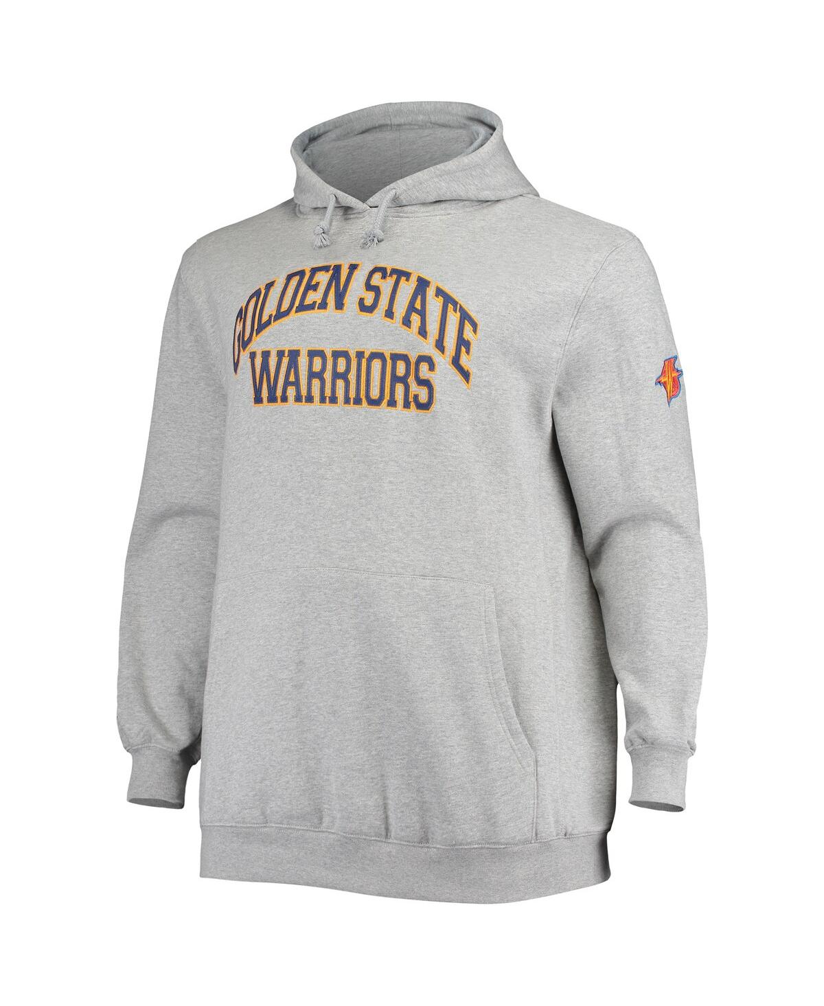 Mitchell & Ness Baron Davis Heathered Gray Golden State Warriors Big & Tall Name & Number Pullover H In Heathered Gray