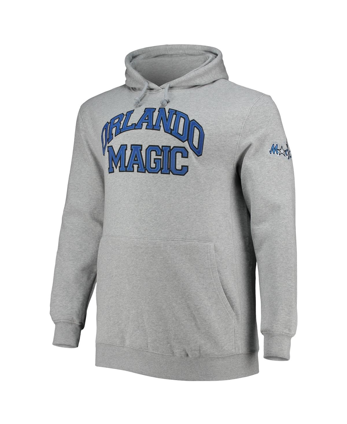 Mitchell & Ness Penny Hardaway Heathered Gray Orlando Magic Big & Tall Name & Number Pullover Hoodie In Heathered Gray