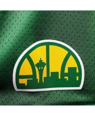 Men's Kelly Green Seattle SuperSonics Big and Tall Hardwood Classics Team Swingman Shorts