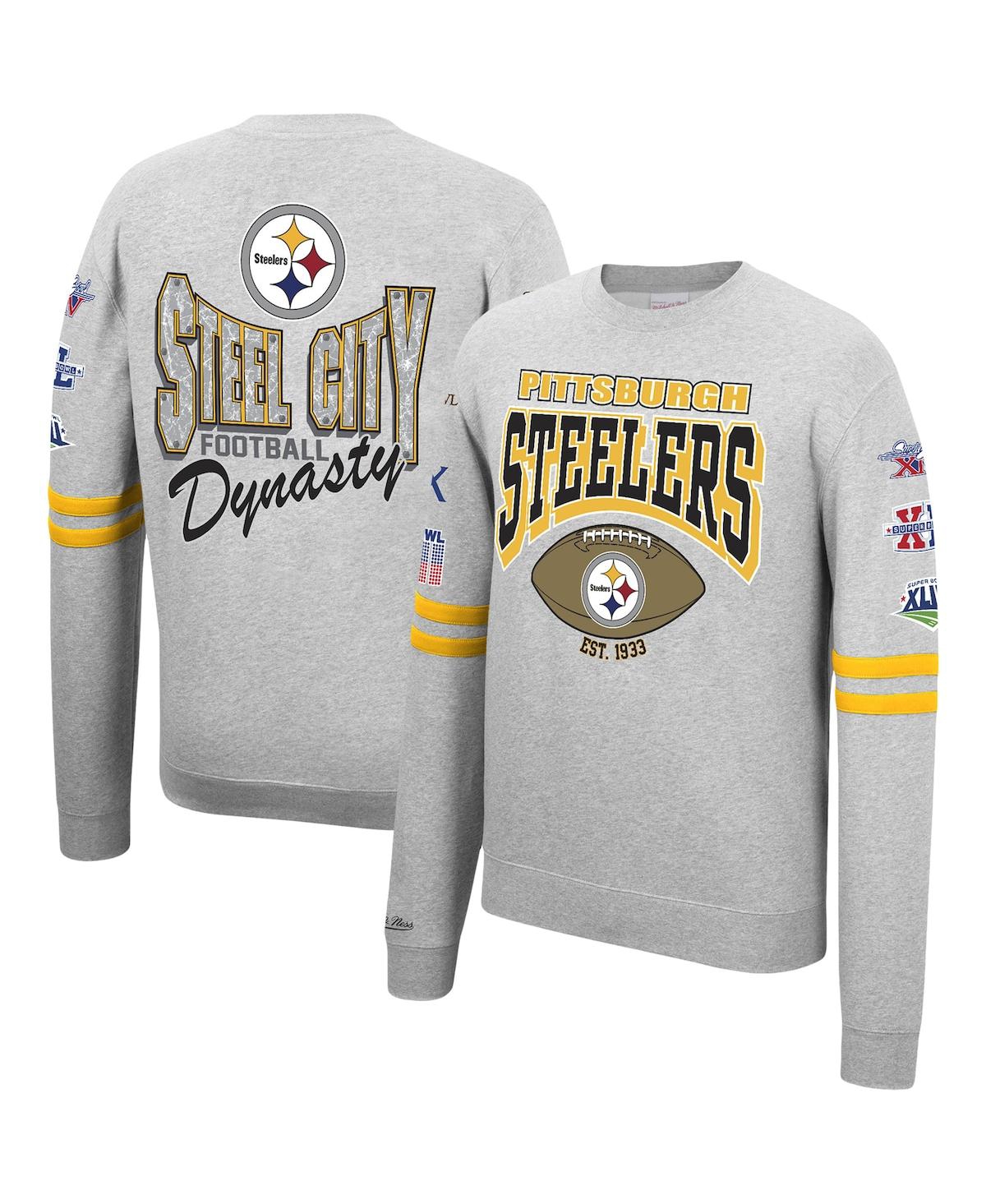 Pittsburgh Steelers Mitchell & Ness Fashion Long Sleeve T-Shirt - Black