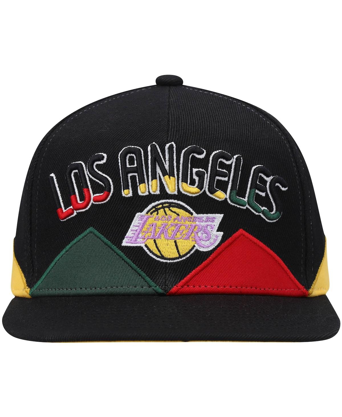 Shop Mitchell & Ness Men's  Black Los Angeles Lakers Hardwood Classics Black History Month Snapback Hat